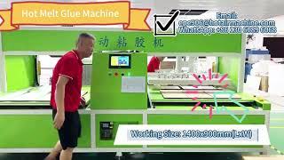 Automated Hot Melt Glue Machine  Efficiently Glue PE Foam to Cardboard with No Glue Threads [upl. by Xineohp]