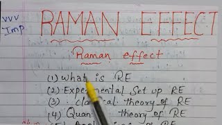 what is Raman effect Experimental set up of Raman effect Raman effect physics 5th sem imp question [upl. by Maher836]