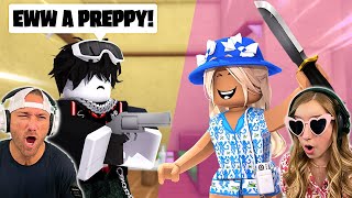 My Dad Pretends To Be A TOXIC BADDIE in Roblox MM2 [upl. by Einnov]