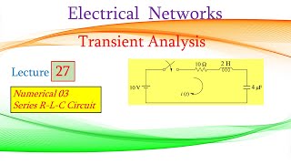 Lecture 27 Transient Analysis Series RLC Circuit [upl. by Natasha180]