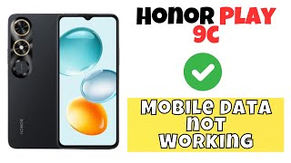 How to Fix Mobile Data not Working Honor Play 9c latest [upl. by Crichton]