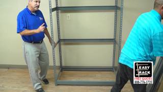 Commercial Shelving Industrial WideSpan Steel Rivet Shelving Installation Video [upl. by Orgel293]