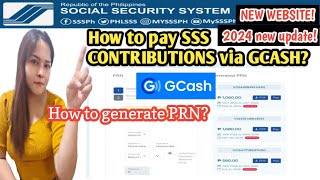 How to pay SSS CONTRIBUTIONS ONLINE via GCASH How to generate PRN [upl. by Acimat]