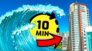 Cities Skylines but a TSUNAMI hits every 10 minutes [upl. by Htrowslle]