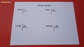 Bölme işlemi nasıl yapılır Bulbulogretmen 5sınıf matematik bölmeişlemi bölme keşfet [upl. by Chellman]