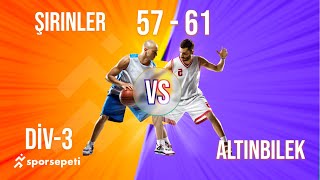 Şirinler  Altınbilek  Div 3  Sporsepeti Basketbol Ligi [upl. by Aleron]