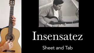 Insensatez AC Jobim Arrangement for guitar Tutorial with sheet and Tab [upl. by Anjali]