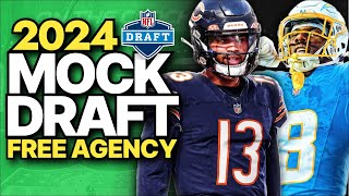 2024 NFL Mock Draft  Four Trades Shake Things Up [upl. by Assirral]