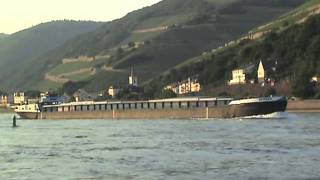 Rheinschiffe bei Assmannshausen  Bingerbrück  Bingen am Rhein [upl. by Hittel621]