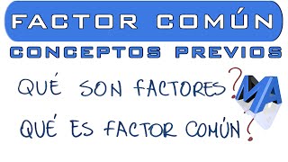 Factor comun conceptos previos [upl. by Leahcimnaj]