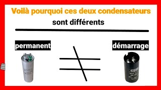 Différence entre condensateur permanent et condensateur démarrage [upl. by Immaj]