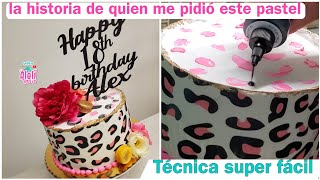 Leopard print cake en Chantilly  TÉCNICA SUPER FACIL [upl. by Reiniar]