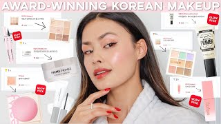 Full Face of ✨BESTSELLING✨ KOREAN MAKEUP  Revealing 2023 GlowPick Winners [upl. by Balkin]