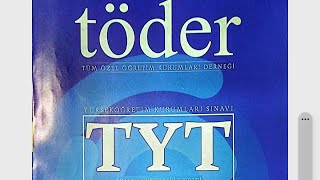 2024 TÜRKİYE GENELİ TÖDER TYT1 MATEMATİK ÇÖZÜMLERİ [upl. by Nidnerb]