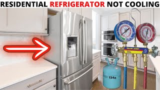 HVACR Service Call Residential Refrigerator Not Cooling Capillary Tube Leaking Refrigerant R134a [upl. by Eryt]