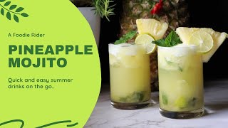 Pineapple Mojito Non Alcoholic Recipe  Pineapple Mocktail Recipe  Virgin Pineapple Mojito Recipe [upl. by Haelak]