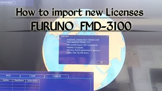 Furuno FMD3100  How to load new License [upl. by Ahsiyt]