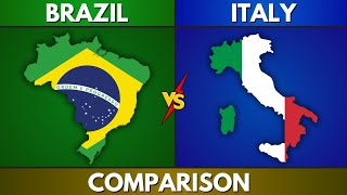 Brazil Vs Italy  Country Comparison [upl. by Anahsahs]