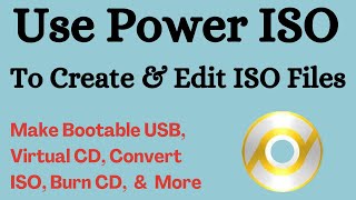 How to Use Power ISO to Make Bootable USB  Power ISO Bootable Flash Drive Windows 10 [upl. by Gerianne]