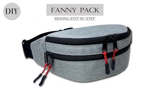 DIY Fanny Pack Tutorial FREE Pattern PDF  Waist Fanny PackTravel Bag  DEEMARCY SEWING [upl. by Johnny]