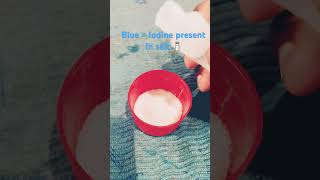 Lets test whether iodine is present in salt or not viralvideo science experiment iodizedsalt [upl. by Hessler]