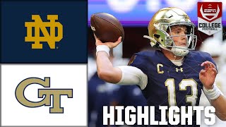 Notre Dame Fighting Irish vs Georgia Tech Yellow Jackets  Full Game Highlights  ESPN CFB [upl. by Adnof185]