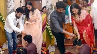 NTR and Kalyan Ram at Nandamuri Janakirams sons panche kattu function [upl. by Muller]