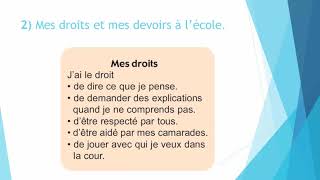 lécole Mes droits et Mes devoirs [upl. by Winnah]