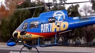 AS350 StartUp Takeoff amp Landing Air7HD ABC News Helicopter at Van Nuys Airport Airbus H125 [upl. by Alicsirp]