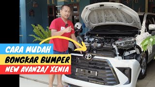 Tutorial Bongkar Bumper New Avanza Xenia 2022  2024 [upl. by Eceela]