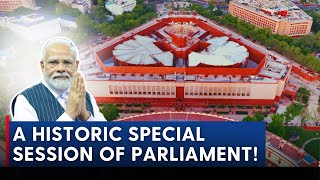 Special Session of Parliament Live  New Parliament Building  Central Hall of Parliament [upl. by Aicina289]