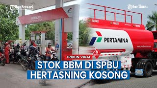 SPBU Hertasning Kota Makassar Terpantau Sepi Imbas Stok BBM Habis [upl. by Arimlede]