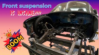 Crew cab S10 chassis build ep5 front suspension [upl. by Ahsoet562]