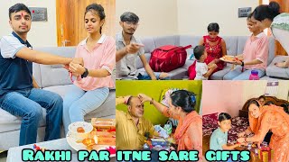 Itna badaa parivaar❤️subha se sham ho gya rakhi bandhte bandhte 😱 [upl. by Llenrag]