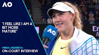 Mirra Andreeva OnCourt Interview  Australian Open 2024 Second Round [upl. by Sivad]