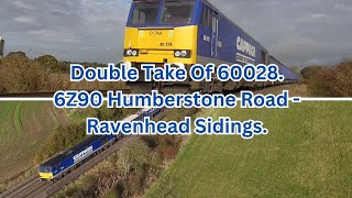 60028 TWICE working 6Z90 Humberstone Road  Ravenhead Sidings Loaded Sand 37608 Does A Cameo Too [upl. by Winonah]