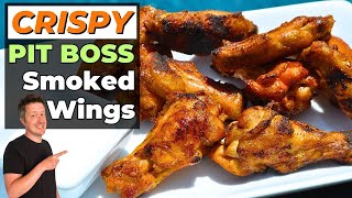 Perfectly CRISPY Smoked Chicken Wings on a Pit Boss [upl. by Cornelius584]