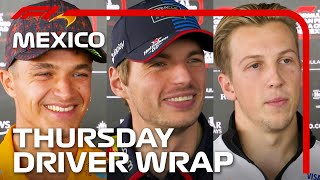 Drivers Look Ahead To The Weekend  2024 Mexico City Grand Prix [upl. by Ahsiekar]