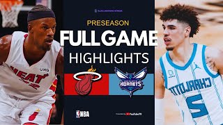 Miami Heat vs Charlotte Hornets Preseason Full Game Highlights  NBA [upl. by Airahcaz]