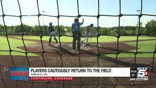 Parkville baseball players cautiously return to field amid pandemic [upl. by Ttelrats]