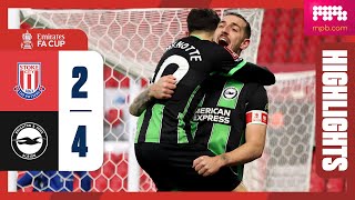 FA Cup Highlights Stoke 2 Brighton 4 [upl. by Ainud]