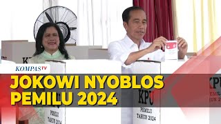 DetikDetik Presiden Jokowi Nyoblos Pemilu 2024 Didampingi Iriana [upl. by Amary]