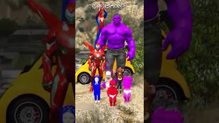 GTA V  IRON MAN PINK HULK SAVING HIS BABY FROM VENOM  Coffin dance song cover [upl. by Attevroc]