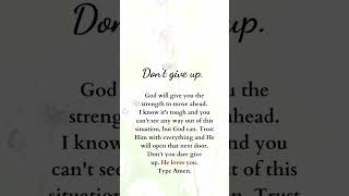 dontgiveup godmesaage godsays god jesus [upl. by Aulea]