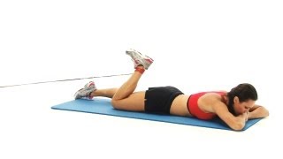 Hamstring curl with band in prone [upl. by Lisabeth]