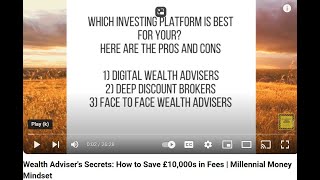 Wealth Advisers Secrets How to Save £10000s in Fees  Millennial Money Mindset [upl. by Aisereht]