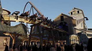 Knotts Berry Farm Giga Concept Preview  Blender Coaster Animation  Gold Rush  Escape Designs [upl. by Kcirre]