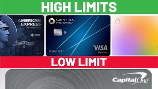 Which Credit Card Companies Have The HIGHEST Credit Limits 2024 [upl. by Seyer]