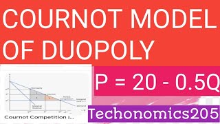 Cournot model of Duopoly [upl. by Euqirne861]