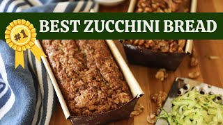 EASY amp DELICIOUS Zucchini Bread  Can be gluten dairy and sugar free ⭐️ [upl. by Adelice]